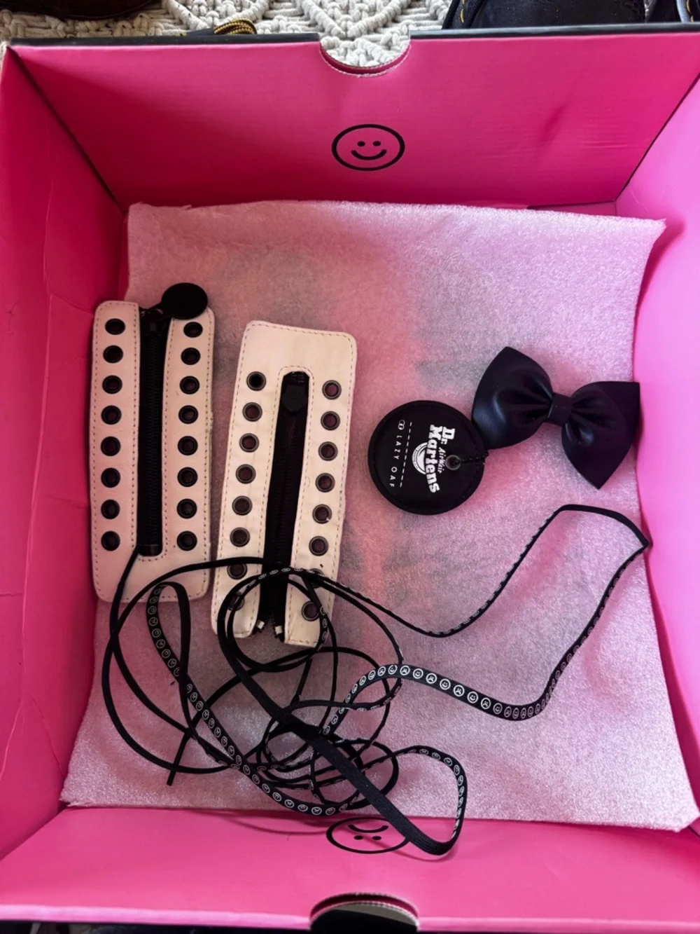 Rare! Dr. Martens + Lazy Oaf Sinclair Black Leather Platform Boots - Picture 9 of 9